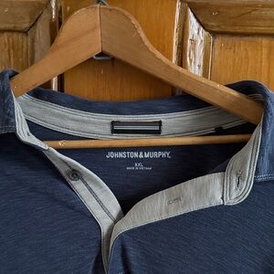 Johnston & Murphy Navy and Gray Casual Shirt